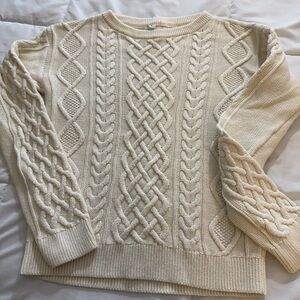 Kids GAP Cream Cable Knit Sweater